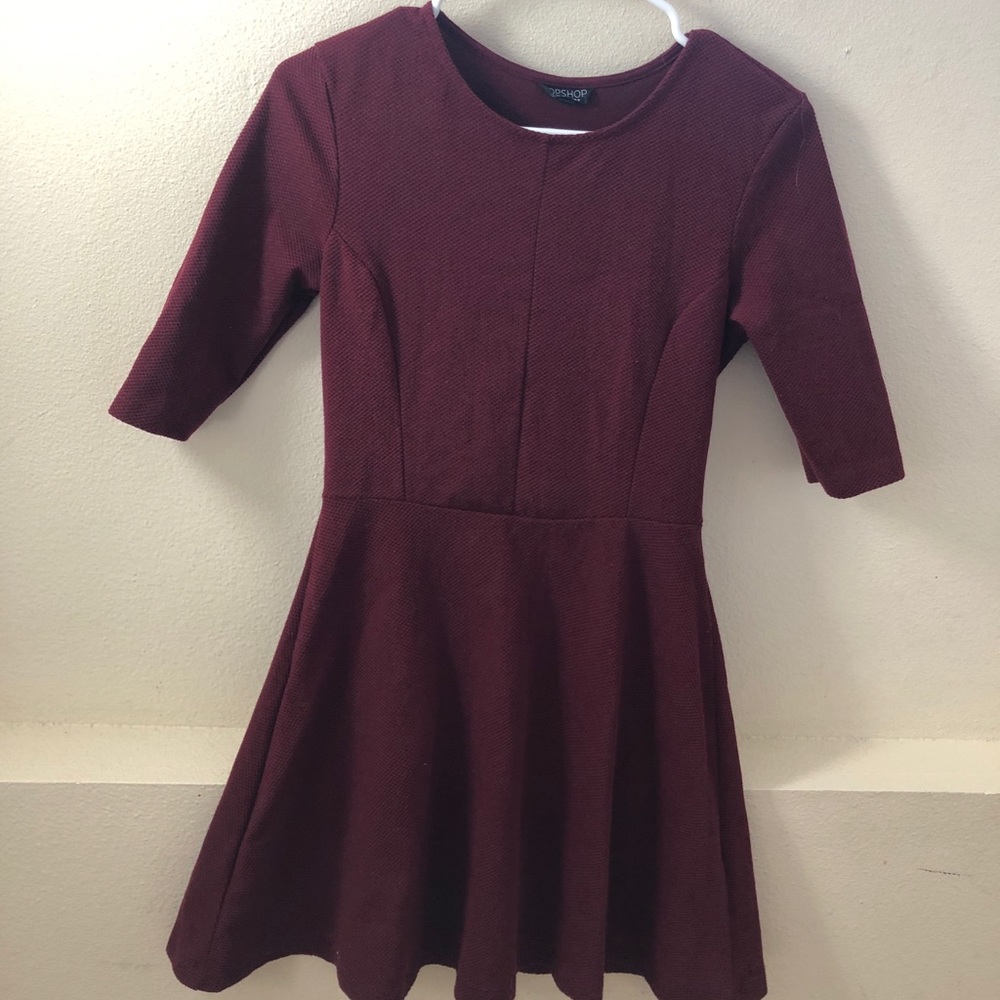 Red TopShop skater dress